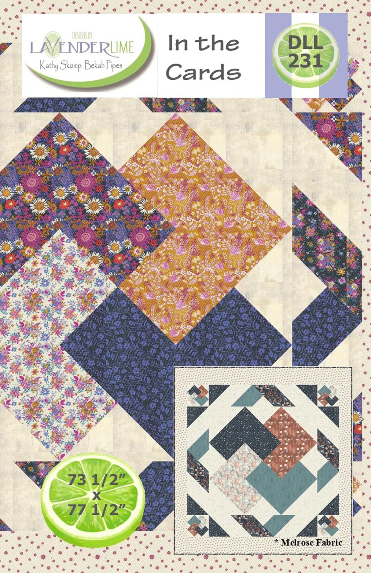 In the Cards Downloadable Pattern by Lavender Lime Quilting