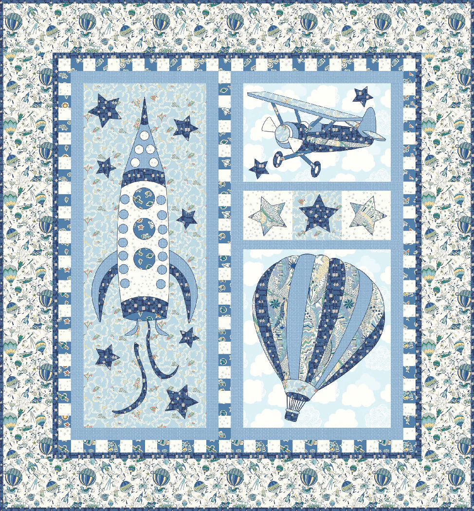 Magnificent Flying Machines Quilt Pattern by The Whimsical Workshop