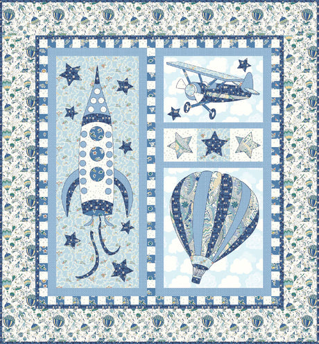 Magnificent Flying Machines Quilt Pattern by The Whimsical Workshop