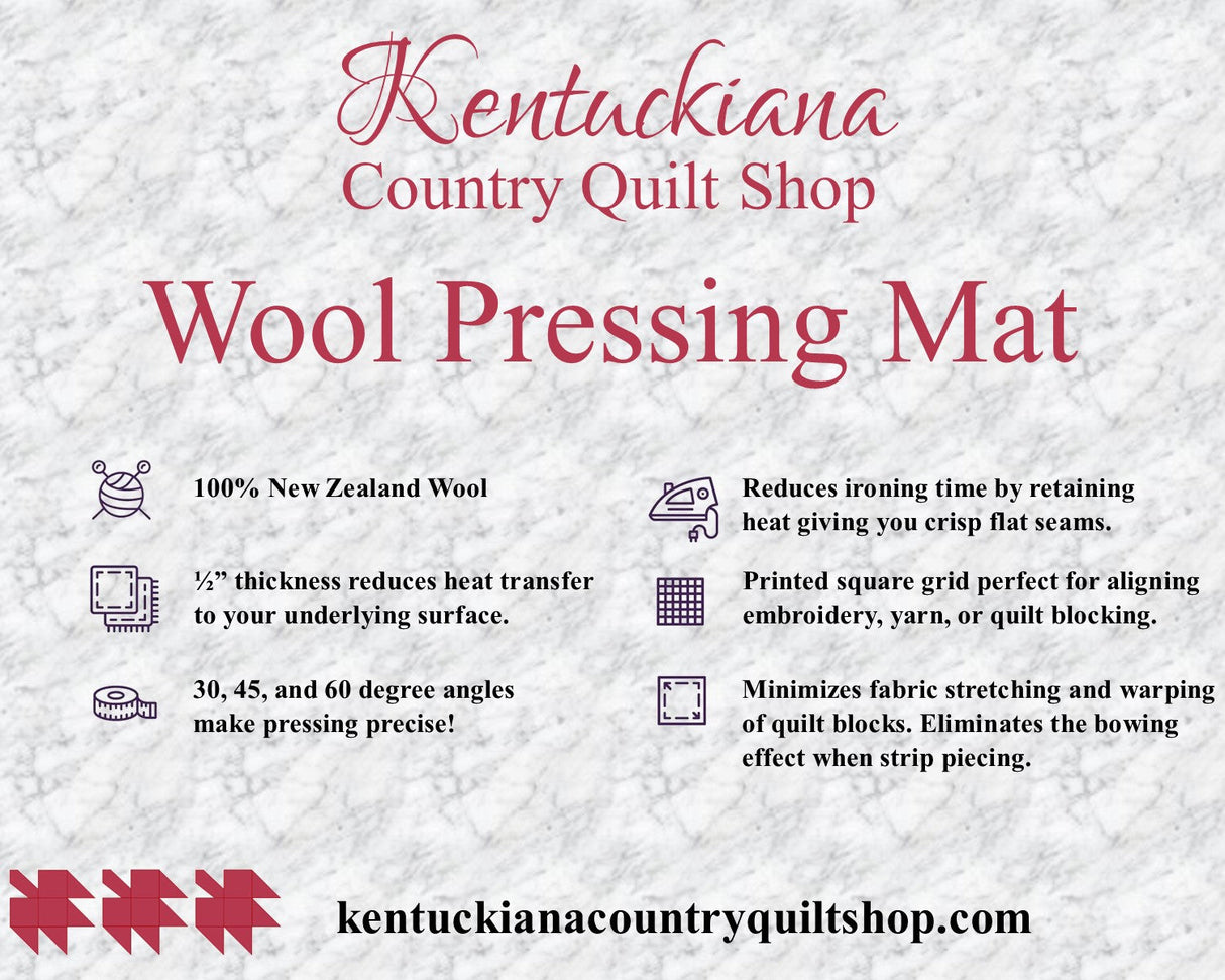 22x60 100% New Zealand Wool Pressing Mat