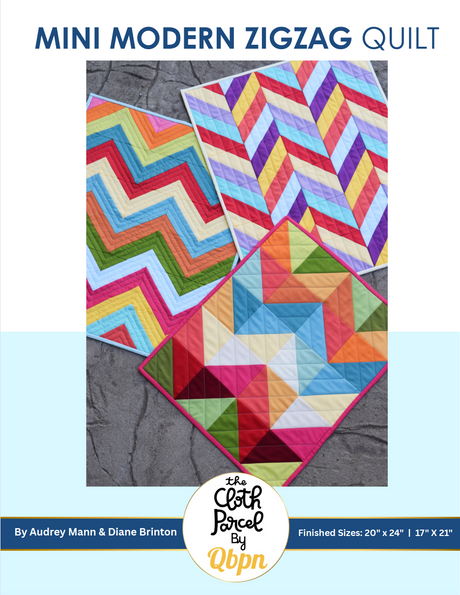 Mini Modern Zigzag Quilt Downloadable Pattern by Cloth Parcel