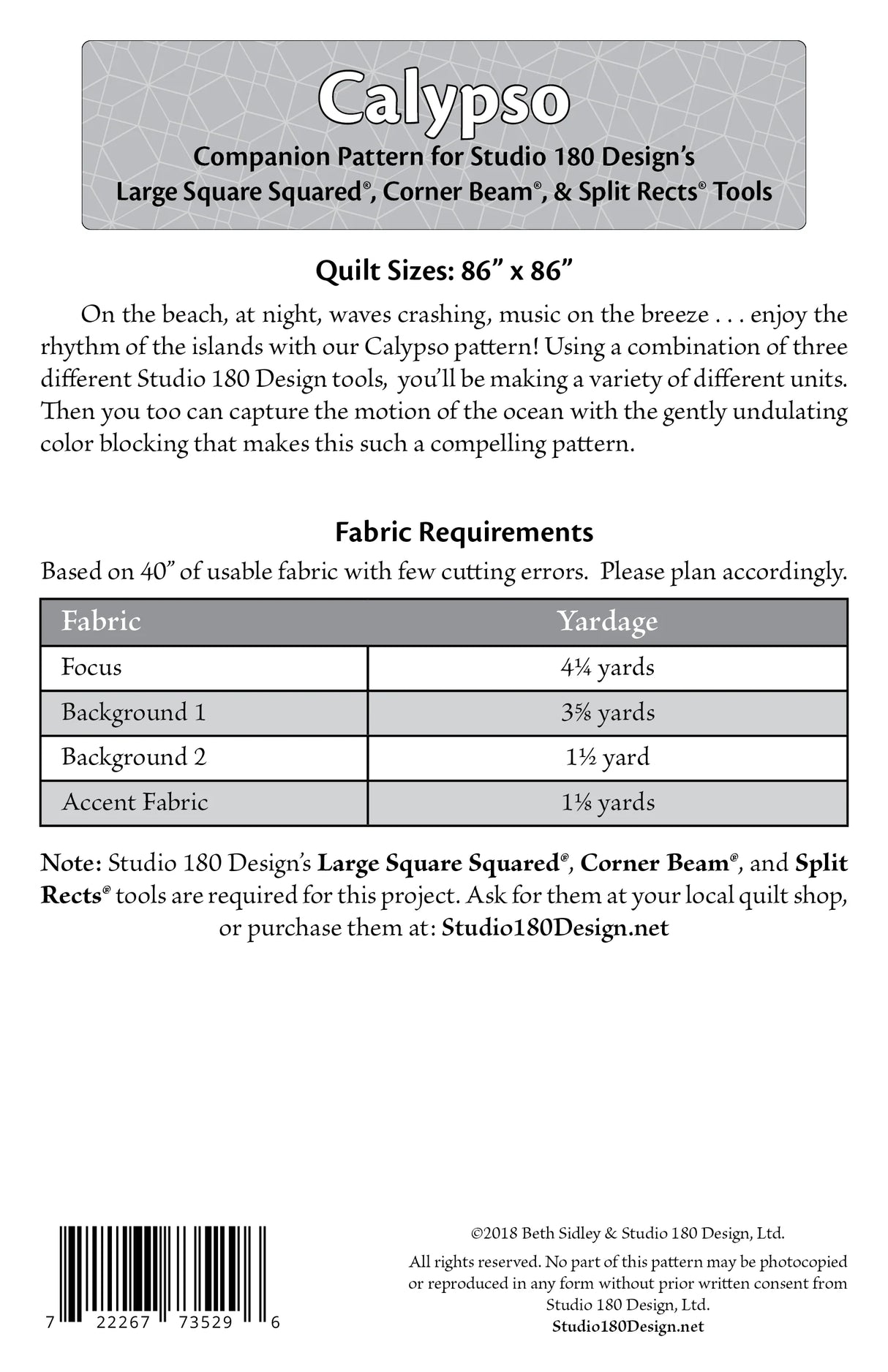 Back of the Calypso by Studio 180 Designs