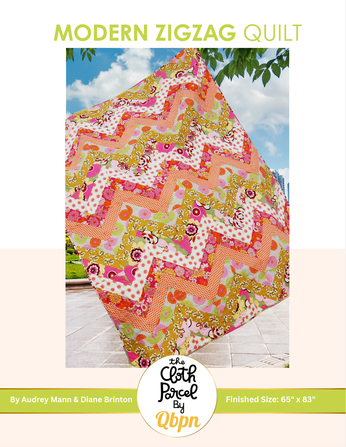 Modern Zigzag Quilt Downloadable Pattern by Cloth Parcel