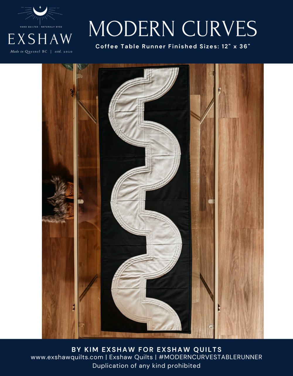 Modern Curves Downloadable Pattern by Exshaw Quilts