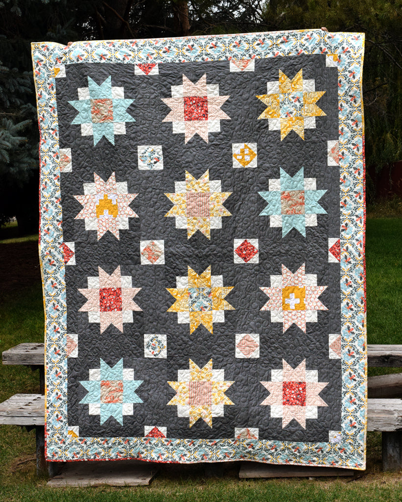 Moon Blossom Quilt Downloadable Pattern by Cloth Parcel
