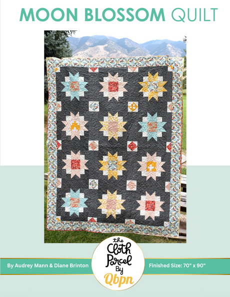 Moon Blossom Quilt Downloadable Pattern by Cloth Parcel