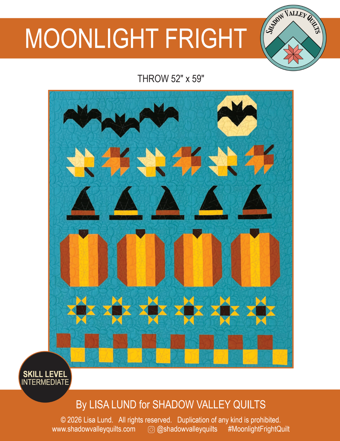 Moonlight Fright Downloadable Pattern by Shadow Valley Quilts