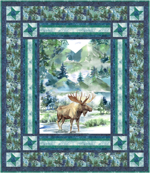Moose in the Woods Downloadable Pattern by Needle In A Hayes Stack