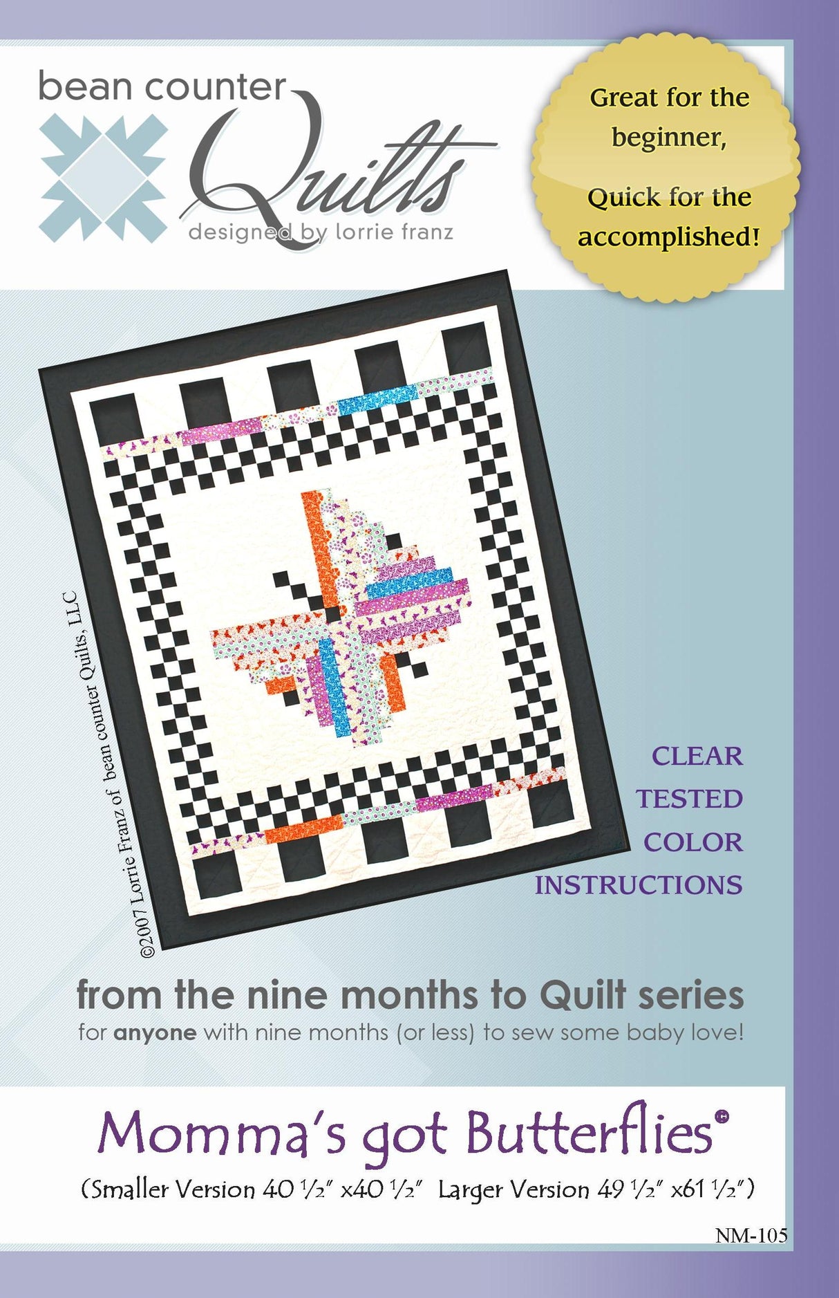 Momma's Got Butterflies Quilt Pattern by Bean Counter Quilts