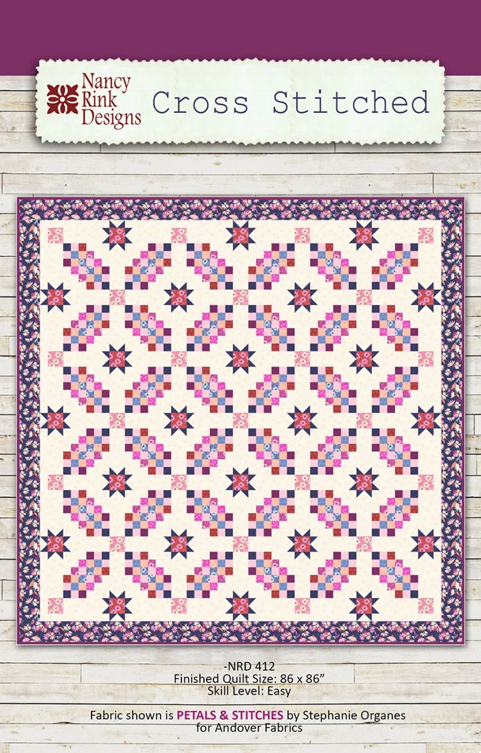 Cross Stitched Quilt Pattern by Nancy Rink Designs