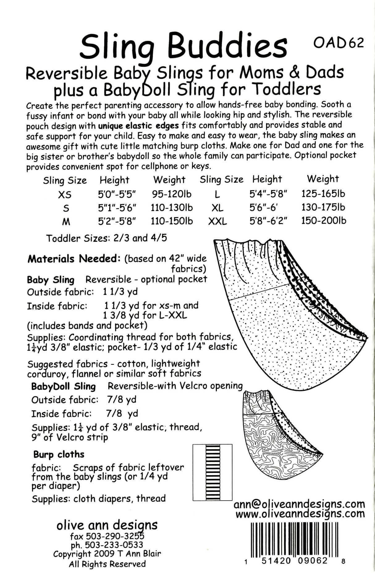 Sling Buddies Pattern by Olive Ann Designs