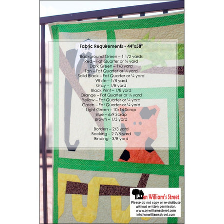 Back of the In the Rainforest Quilt Pattern by On Williams Street