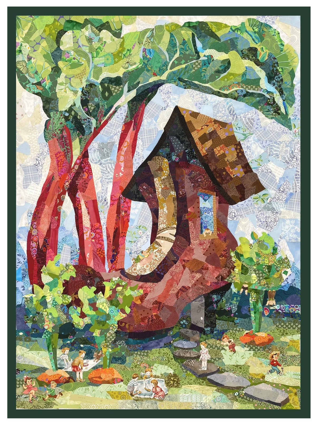 The Little Old Lady who Lived in the Shoe Quilt Pattern by Collage Quilter