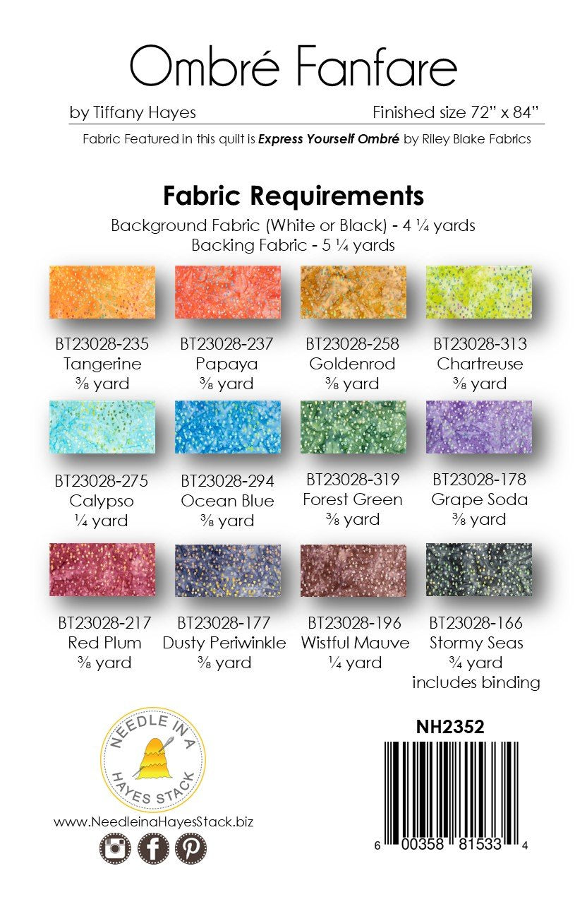 Ombre Fanfare Downloadable Pattern by Needle In A Hayes Stack