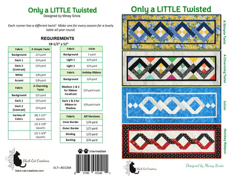 Back of the Only a LITTLE Twisted Downloadable Pattern by Black Cat Creations