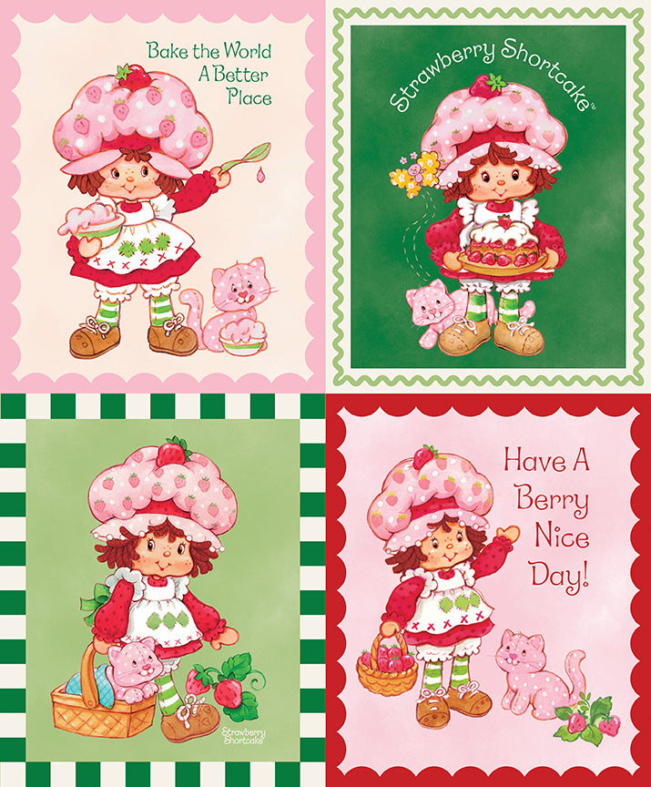 The World of Strawberry Shortcake 35 1/2" x 43 1/2" Panel Quilt Fabric by The World of Strawberry Shortcake™