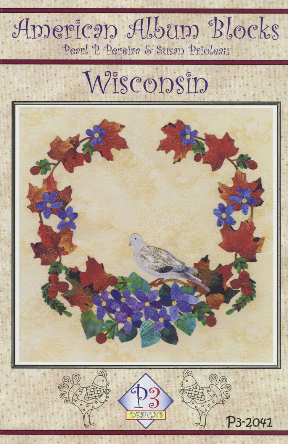 American Album - Wisconsin Badger State Block 41 by P3 Designs