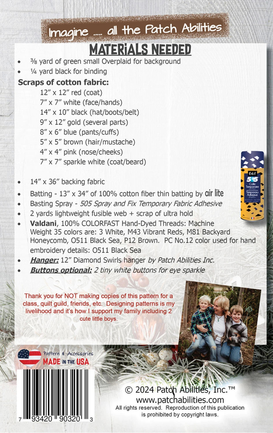 Back of the Big Nutcracker by Patch Abilities - Patterns