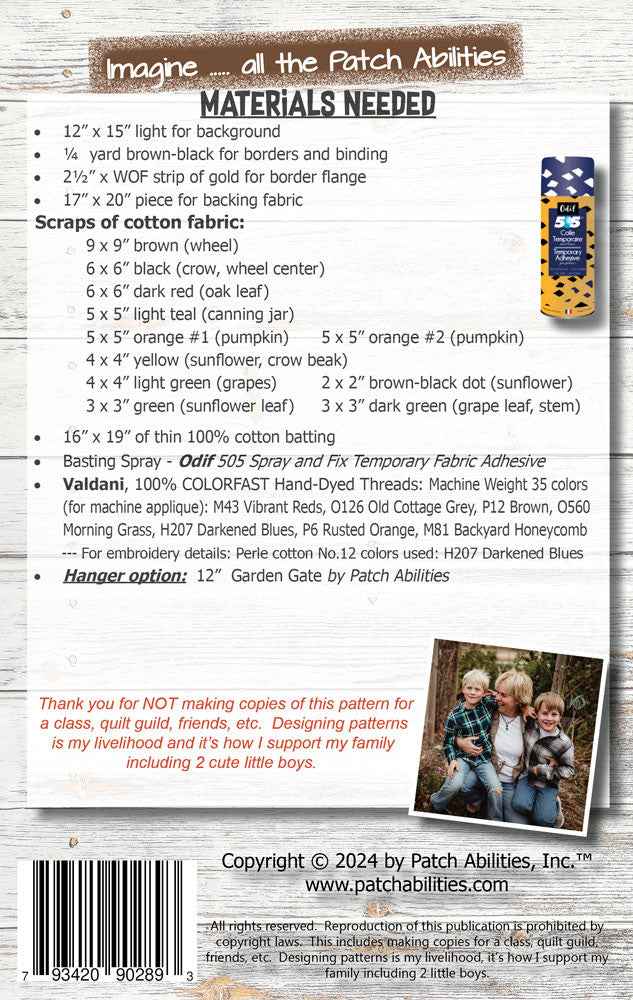 Back of the Wagon Days Of Autumn Quilt Pattern by Patch Abilities