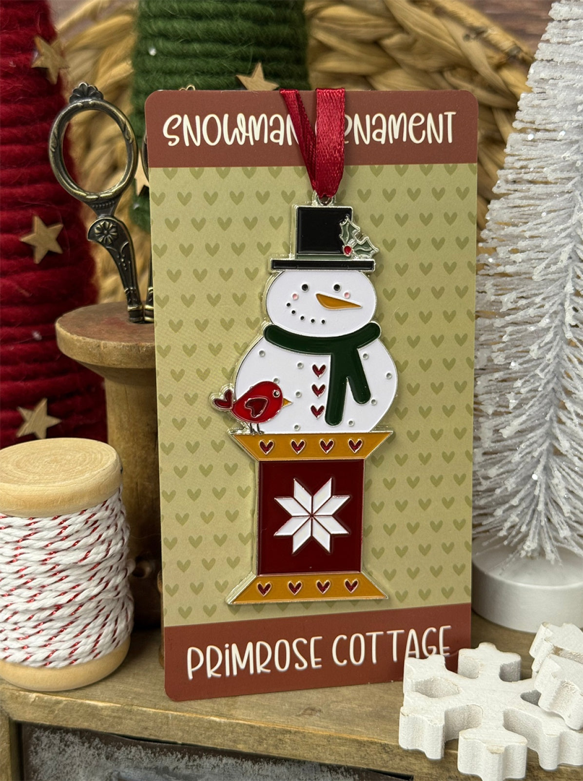 Snowman Ornament by Primrose Cottage