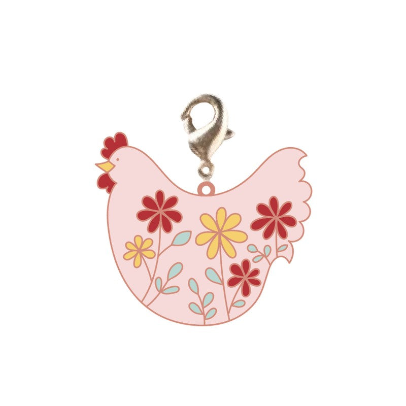 Chicken Zipper Pull Charm by Poppie Cotton