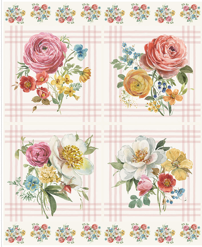 Little Garden Path 35 1/2" x 43 1/2" Pillow Panel Quilt Fabric by Little Garden Path — Lisa Audit