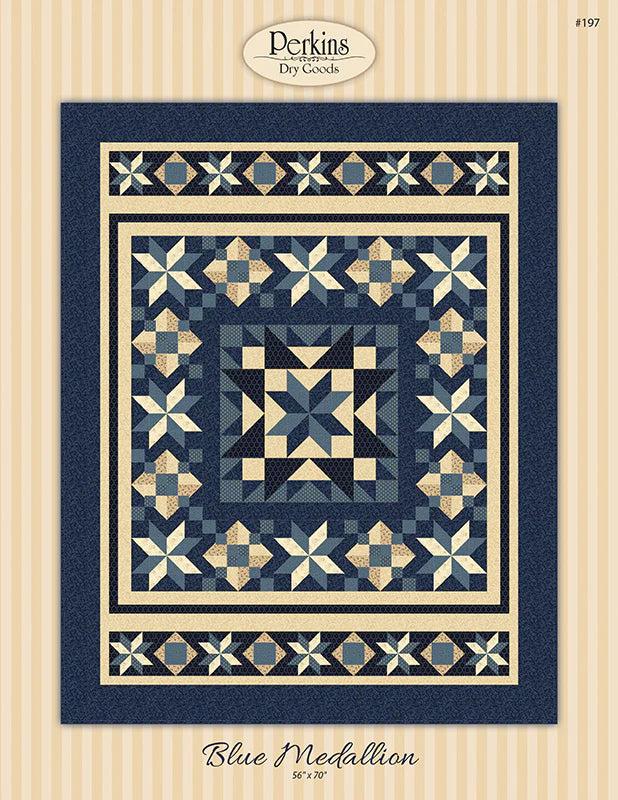 Blue Medallion BOM Quilt Pattern by Perkins Dry Goods