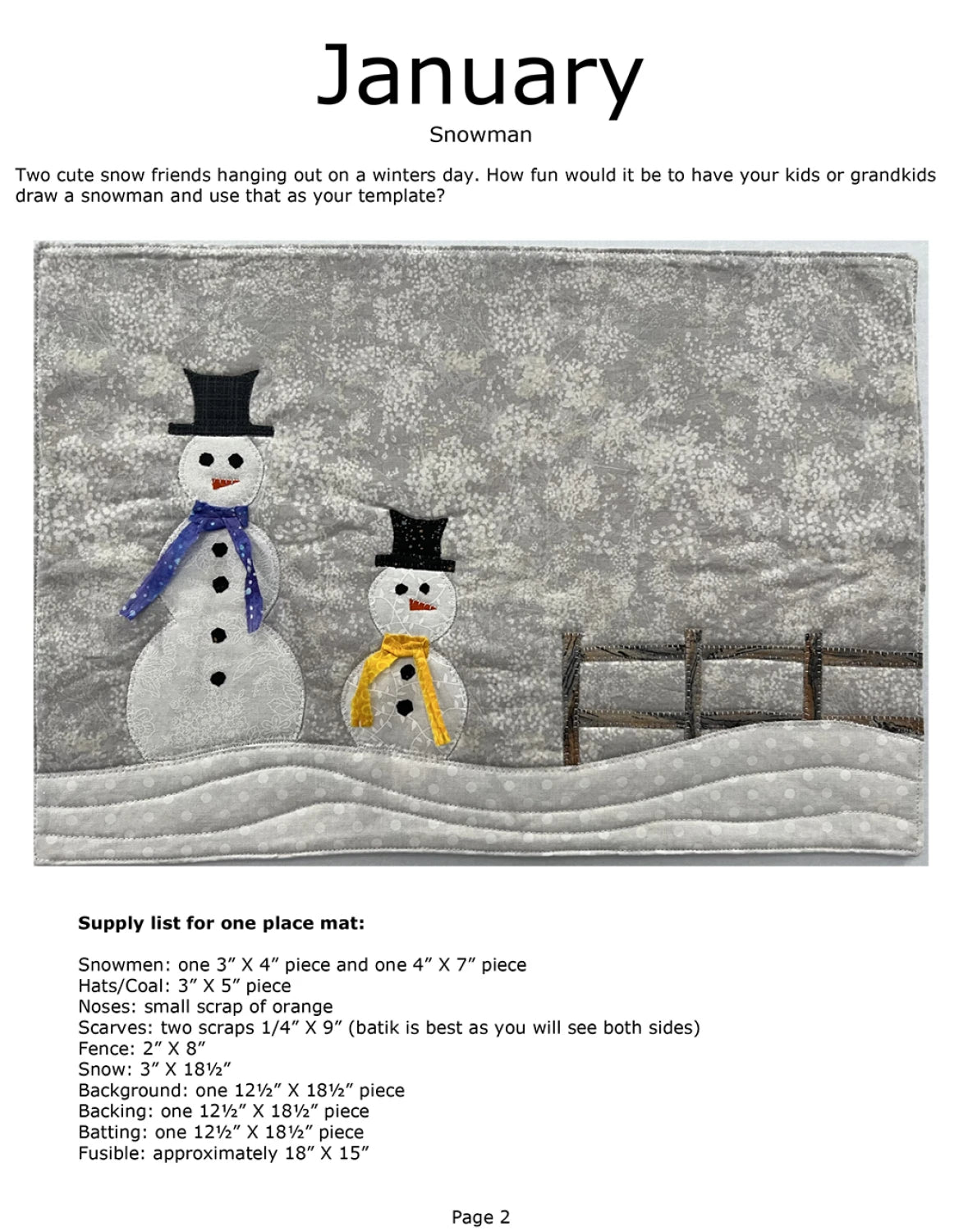 A Year Of Placemats by Purple Moose Designs