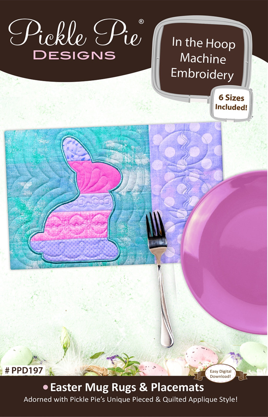 Easter Bunny Mug Rugs & Placemats by Pickle Pie Designs