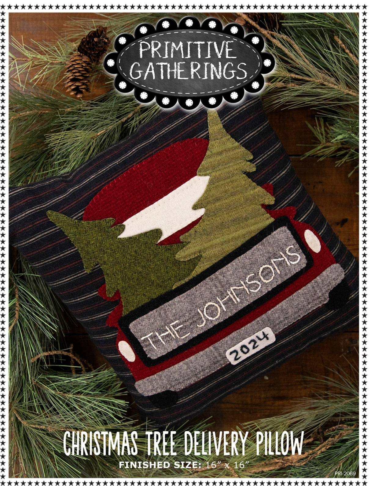 Christmas Tree Delivery Pillow by Primitive Gatherings