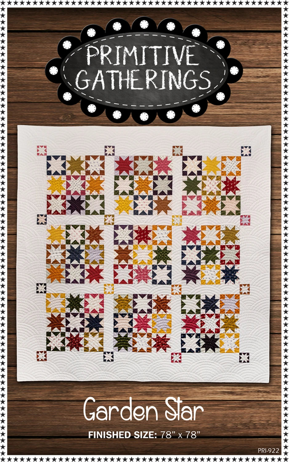 Garden Star Quilt Pattern by Primitive Gatherings