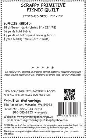 Taupe Primitive Picnic Quilt