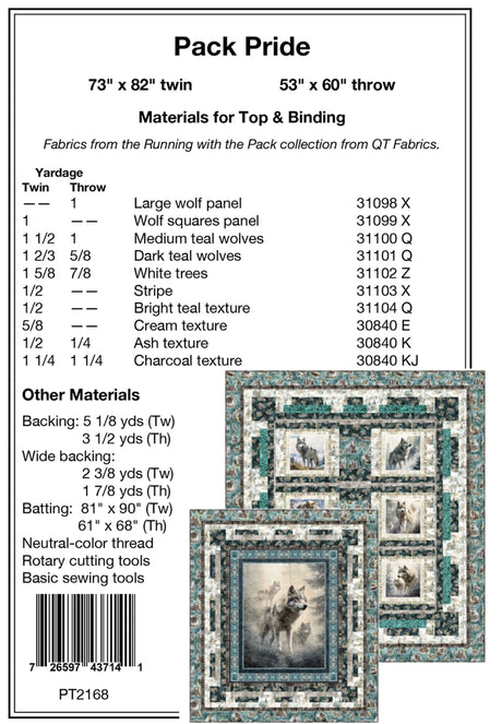 Back of the Pack Pride Quilt Pattern by Pine Tree Country Quilts