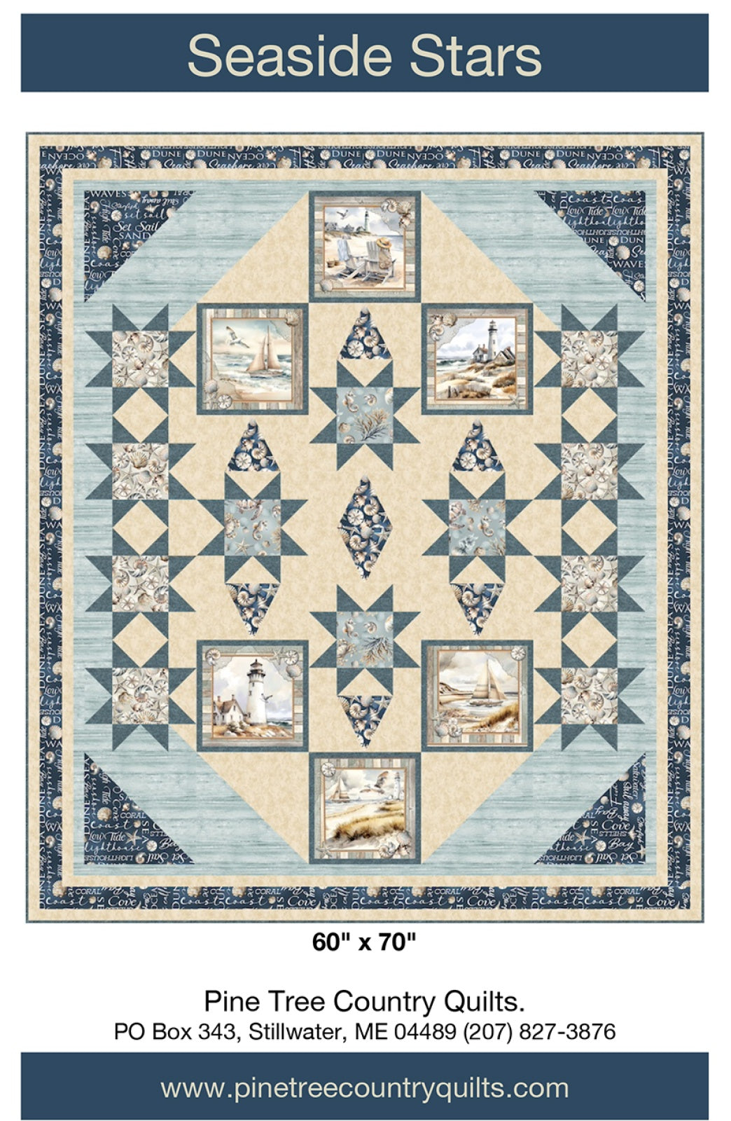 Seaside Stars Quilt Pattern by Pine Tree Country Quilts