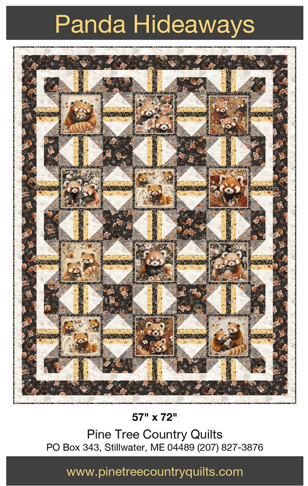 Panda Hideaways Quilt Pattern by Pine Tree Country Quilts