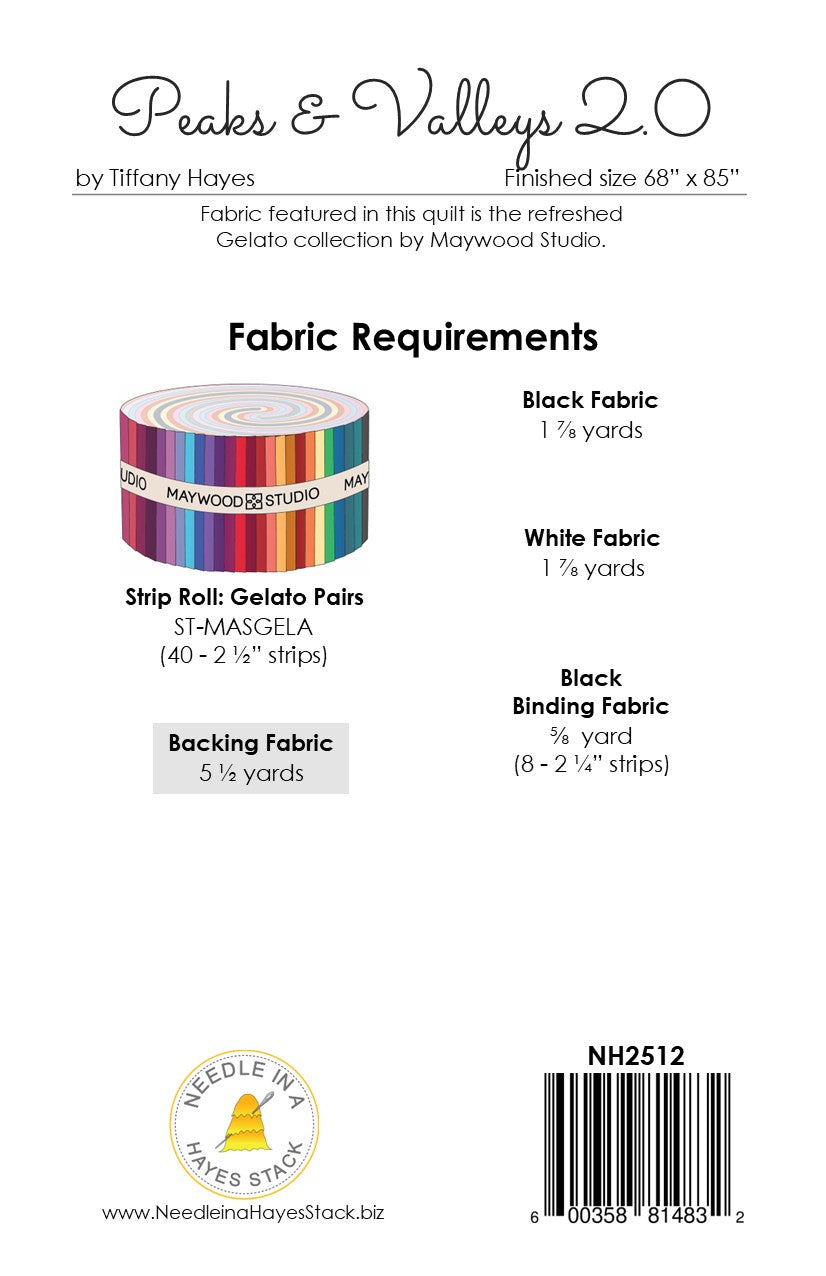 Back of the Peaks And Valleys 2.0 Downloadable Pattern by Needle In A Hayes Stack