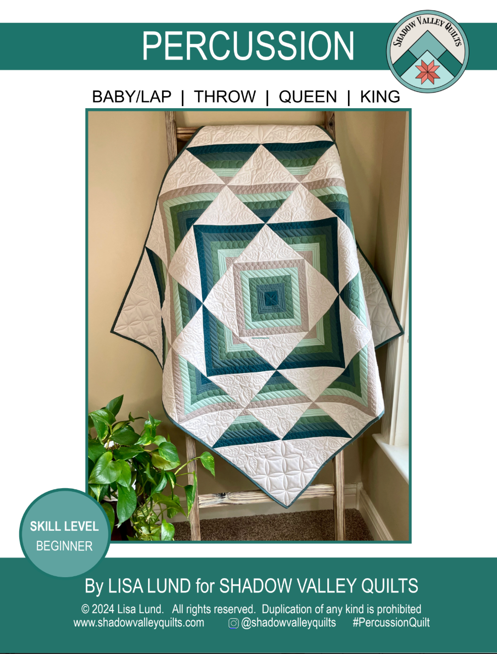 Percussion Downloadable Pattern by Shadow Valley Quilts