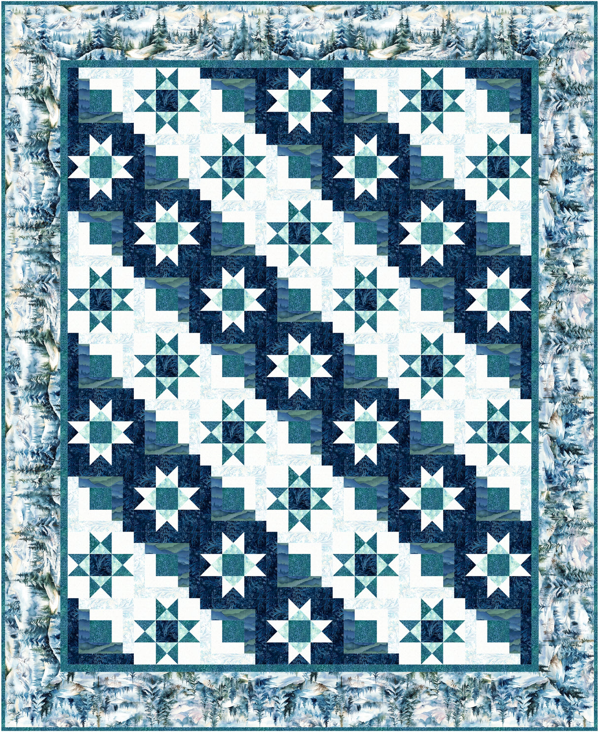 Pines & Stars Downloadable Pattern By Needle In A Hayes Stack