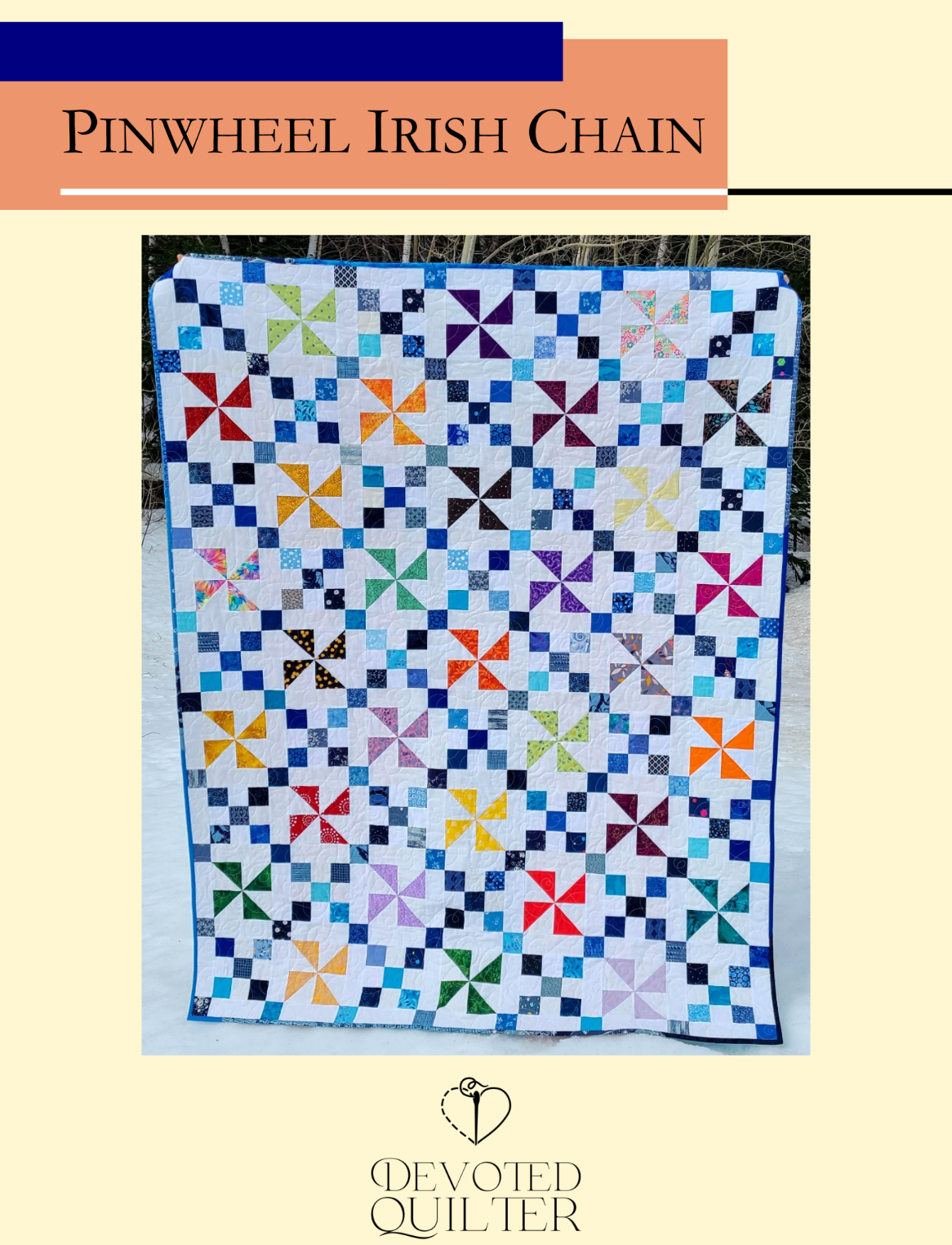 Pinwheel Irish Chain Downloadable Pattern by Devoted Quilter
