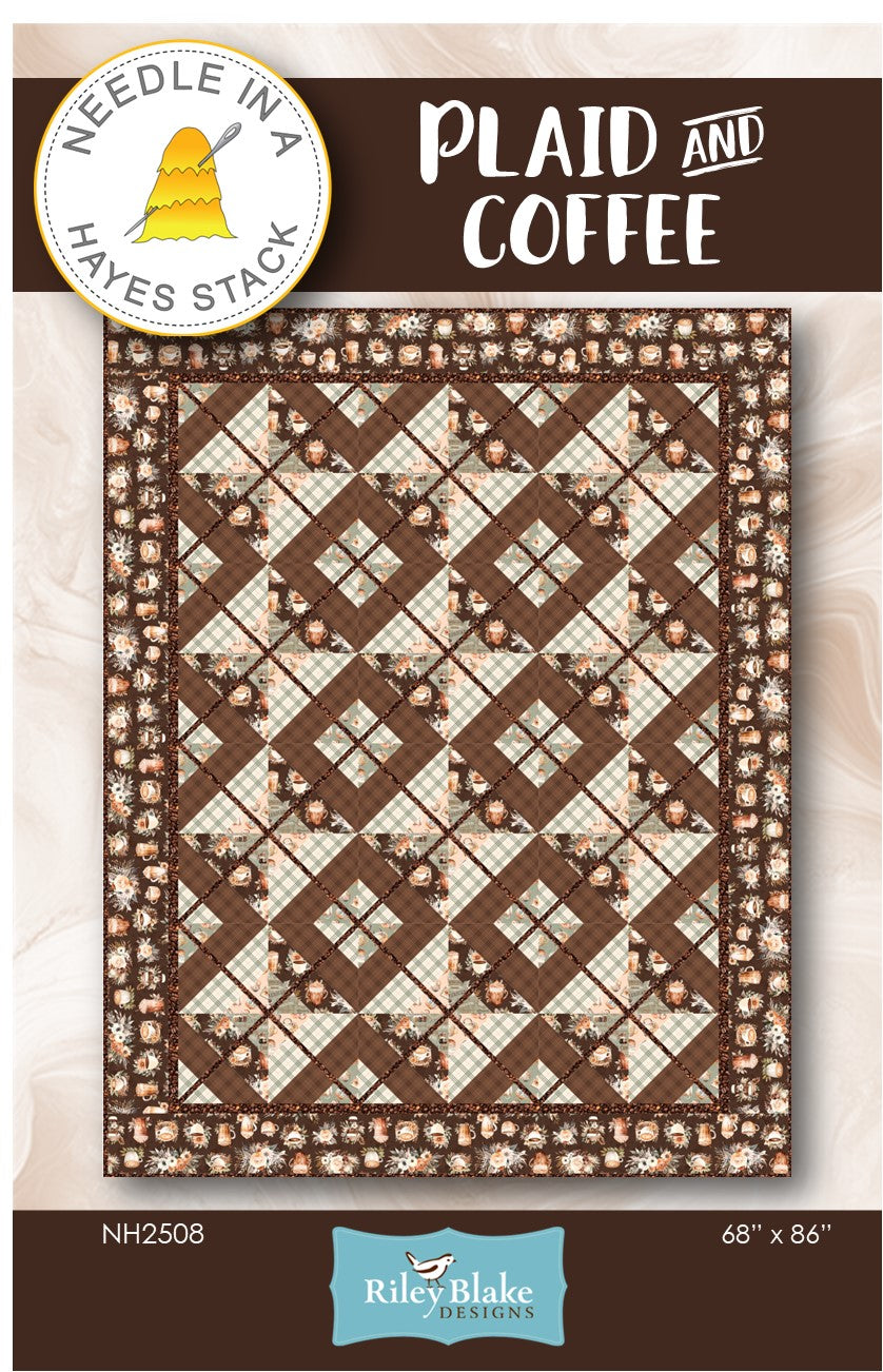 Plaid and coffee Downloadable Pattern by Needle In A Hayes Stack