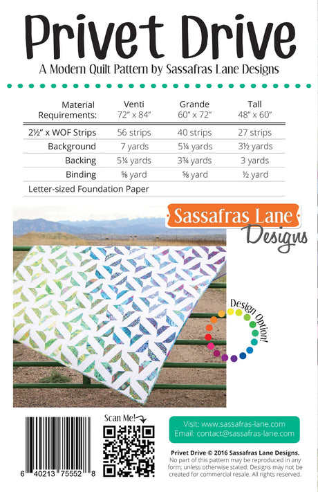 Privet Drive Quilt Pattern by Sassafras Lane Designs