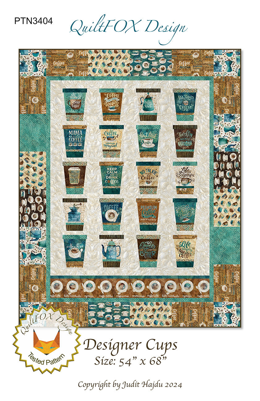 Designer Cups Quilt Pattern by QuiltFox
