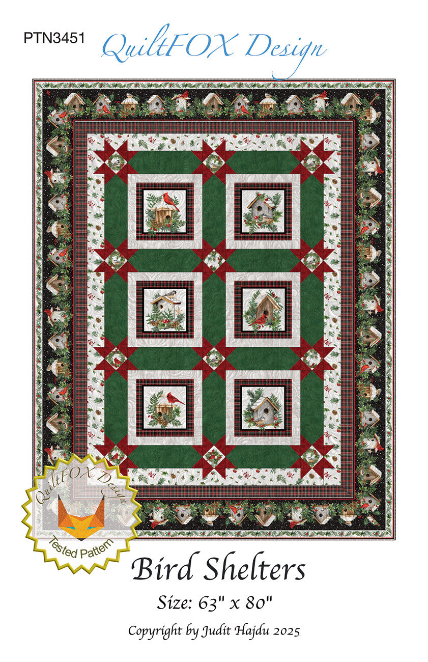 Bird Shelters Quilt Pattern by QuiltFox