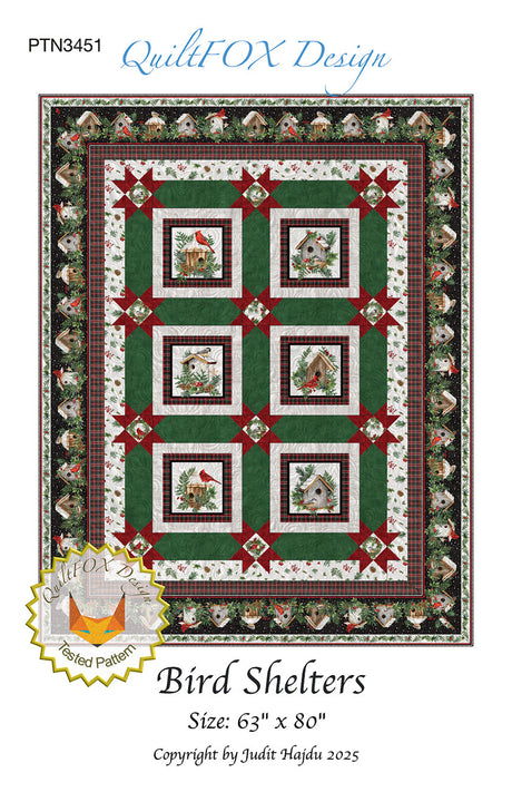 Bird Shelters Quilt Pattern by QuiltFox