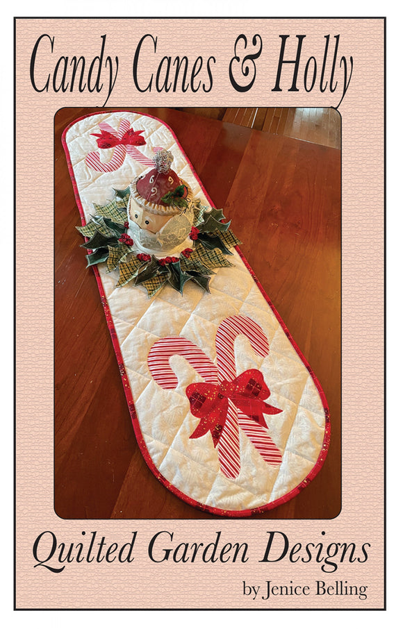 Candy Canes & Holly Quilt Pattern by Quilted Garden Designs