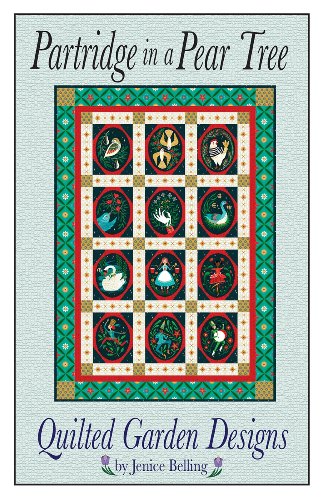 Partridge in a Pear Tree Quilt Pattern by Quilted Garden Designs