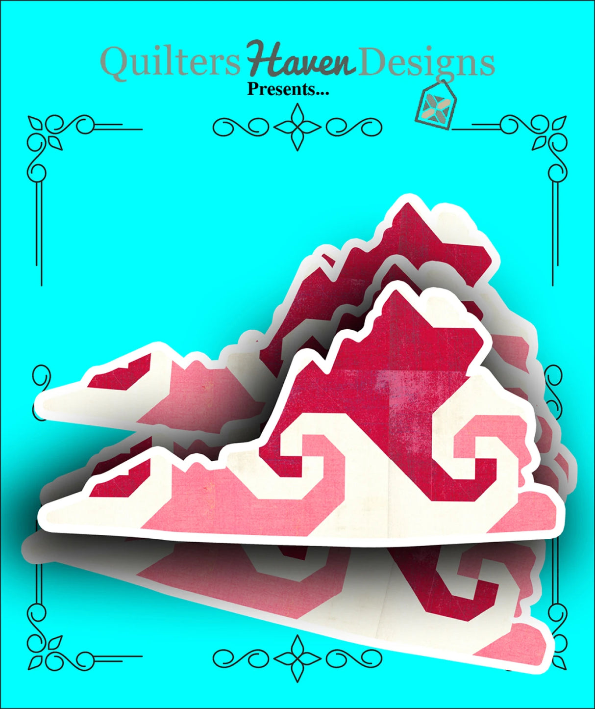 Virginia Quilt Sticker 6pk by Quilter's Haven