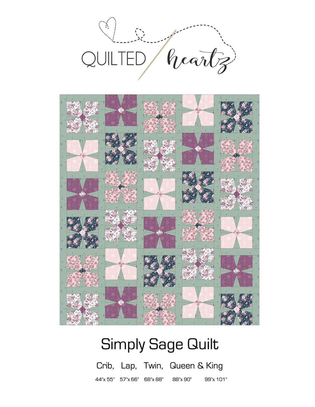 Simply Sage Quilt Pattern by Quilted Heartz