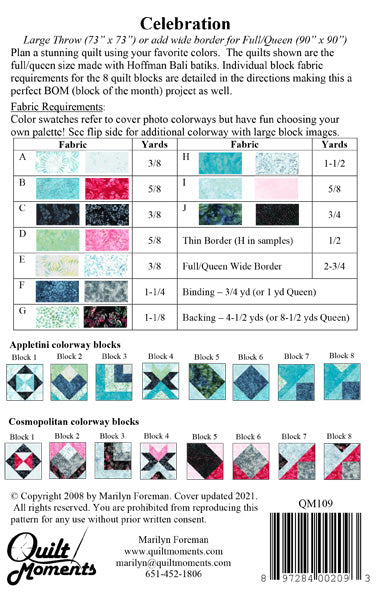 Celebration Quilt Pattern