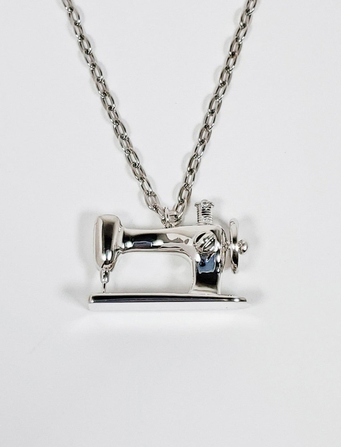 Sewing Machine Pendant Silver by Quilt Spot